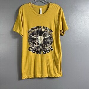 Bella + Canvas "Simmer Down Cowboy" Western Graphic Tee - Size Medium‎